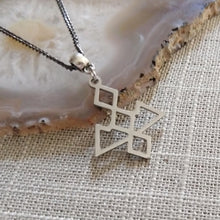 Load image into Gallery viewer, Twin Peaks Owl Cave Necklace on Gunmetal Curb Chain