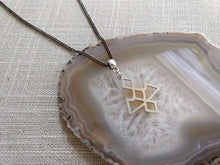 Load image into Gallery viewer, Twin Peaks Owl Cave Necklace on Gunmetal Curb Chain