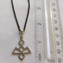 Load image into Gallery viewer, Twin Peaks Owl Cave Necklace on Gunmetal Curb Chain