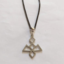 Load image into Gallery viewer, Twin Peaks Owl Cave Necklace on Gunmetal Curb Chain