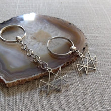 Load image into Gallery viewer, Midas Star Keychain, Reiki Backpack or Purse Charm, Zipper Pull