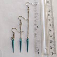 Load image into Gallery viewer, Copy of Silver Spike Earrings - Spike Earrings / Silver Earrings / Dangle Earrings / Long Earrings / Chain Earrings / Bohemian Jewelry
