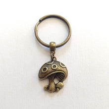 Load image into Gallery viewer, Magic Mushroom Keychain, Backpack or Purse Charm, Zipper Pull, Key Fob Lanyards