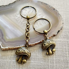 Load image into Gallery viewer, Magic Mushroom Keychain, Backpack or Purse Charm, Zipper Pull, Key Fob Lanyards