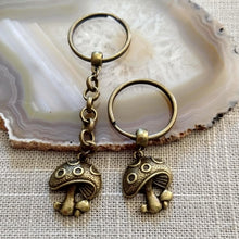 Load image into Gallery viewer, Magic Mushroom Keychain, Backpack or Purse Charm, Zipper Pull, Key Fob Lanyards