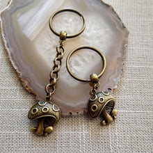 Load image into Gallery viewer, Magic Mushroom Keychain, Backpack or Purse Charm, Zipper Pull, Key Fob Lanyards