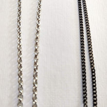 Load image into Gallery viewer, Spiral Necklace on Silver Rolo Chain, Mens Jewelry