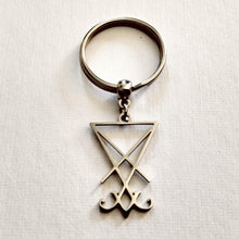 Load image into Gallery viewer, Lucifer's Sigil Keychain, Satanic Backpack or Purse Charm, Zipper Pull