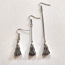 Load image into Gallery viewer, Metal Tassel Earrings, Your Choice of Threee Lengths, Long Dangle Chain Drop