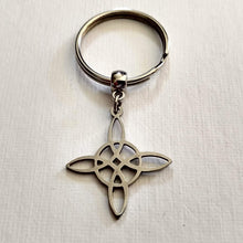 Load image into Gallery viewer, Witches Knot Keychain, Backpack or Purse Charm, Wiccan Zipper Pulls