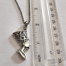 Load image into Gallery viewer, Queen Nefertiti Necklace on Silver Rolo Chain