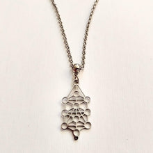 Load image into Gallery viewer, Kabbalah Jewish Mysticism Necklace on Silver Rolo Chain
