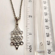 Load image into Gallery viewer, Kabbalah Jewish Mysticism Necklace on Silver Rolo Chain