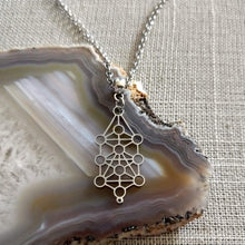 Load image into Gallery viewer, Kabbalah Jewish Mysticism Necklace on Silver Rolo Chain