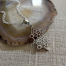 Load image into Gallery viewer, Kabbalah Jewish Mysticism Necklace on Silver Rolo Chain