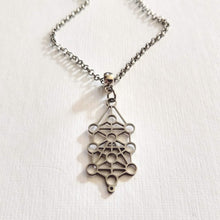 Load image into Gallery viewer, Kabbalah Jewish Mysticism Necklace on Silver Rolo Chain