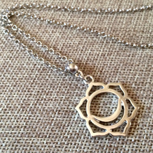 Load image into Gallery viewer, Sacral Chakra Charm Necklace, Yoga Jewelry