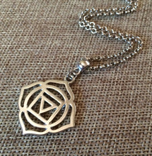 Load image into Gallery viewer, Root Chakra Charm Necklace, Yoga Jewelry