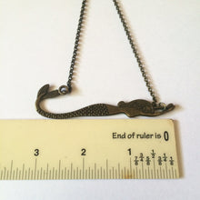 Load image into Gallery viewer, Bronze Mermaid Necklace on Rolo Chain