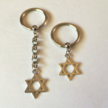 Load image into Gallery viewer, Star of David Keychain, Jewish Religious Iconography