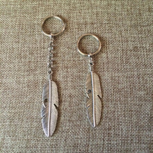 Load image into Gallery viewer, Feather Keychain, Backpack or Purse Charm, Zipper Pull, Mens Accessories