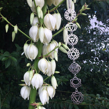 Load image into Gallery viewer, Seven Chakra Necklace / Chakra Breastplate / Chakra Jewelry / Chakra Charm Necklace / Reiki Necklace / Yoga Necklace / Yoga Jewelry