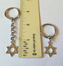 Load image into Gallery viewer, Star of David Keychain, Jewish Religious Iconography