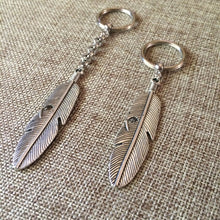 Load image into Gallery viewer, Feather Keychain, Backpack or Purse Charm, Zipper Pull, Mens Accessories
