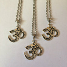 Load image into Gallery viewer, Silver Ohm Necklace - Ohm Pendant on Rolo Chain - Yoga Jewelry