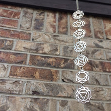 Load image into Gallery viewer, Seven Chakra Necklace / Chakra Breastplate / Chakra Jewelry / Chakra Charm Necklace / Reiki Necklace / Yoga Necklace / Yoga Jewelry