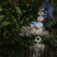 Load image into Gallery viewer, Seven Chakra Necklace / Chakra Breastplate / Chakra Jewelry / Chakra Charm Necklace / Reiki Necklace / Yoga Necklace / Yoga Jewelry