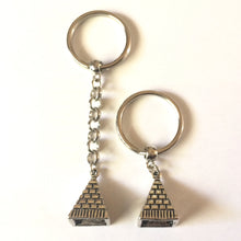 Load image into Gallery viewer, Pyramid Keychain Key Ring or Zipper Pull, Egyptian Backpack or Purse Charm