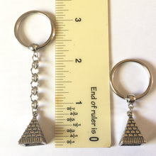 Load image into Gallery viewer, Pyramid Keychain Key Ring or Zipper Pull, Egyptian Backpack or Purse Charm