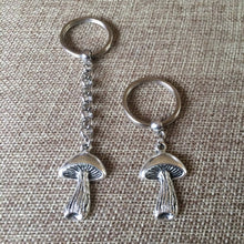 Load image into Gallery viewer, Magic Mushroom Keychain, Purse or Backpack Charm, Zipper Pull