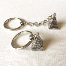 Load image into Gallery viewer, Pyramid Keychain Key Ring or Zipper Pull, Egyptian Backpack or Purse Charm