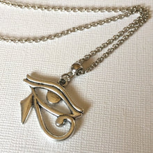 Load image into Gallery viewer, Silver Eye of Horus Charm Necklace - Eye of Ra Pendant - Egyptian Jewelry