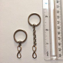 Load image into Gallery viewer, Silver Infinity Keychain Key Ring or Zipper Pull, Eight Keychain, Anniversary Gifts