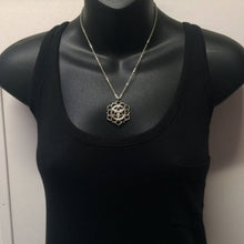 Load image into Gallery viewer, Merkaba Necklace, Silver Thin Cable Chain, Yoga Meditation Reiki Jewelry