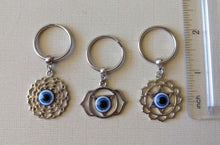 Load image into Gallery viewer, Evil Eye Chakra Keychain - Crown, Third Eye or Sacral Root Chakra Keychains
