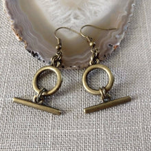 Load image into Gallery viewer, Bronze Minimalist Earrings - Dangle Drop Earrings