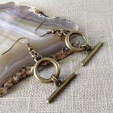 Load image into Gallery viewer, Bronze Minimalist Earrings - Dangle Drop Earrings