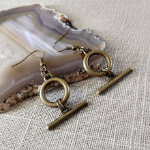 Load image into Gallery viewer, Bronze Minimalist Earrings - Dangle Drop Earrings