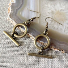 Load image into Gallery viewer, Bronze Minimalist Earrings - Dangle Drop Earrings