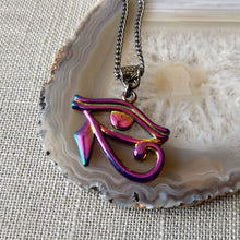 Load image into Gallery viewer, Electroplated Eye of Horus Necklace - Eye of Ra Pendant - Egyptian Jewelry