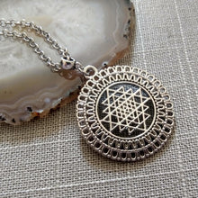 Load image into Gallery viewer, Sri Yanta Meditation Necklace on Rolo Chain - Yoga Jewelry
