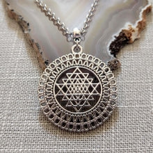 Load image into Gallery viewer, Sri Yanta Meditation Necklace on Rolo Chain - Yoga Jewelry