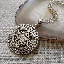 Load image into Gallery viewer, Sri Yanta Meditation Necklace on Rolo Chain - Yoga Jewelry