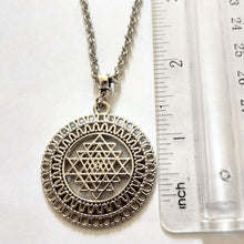 Load image into Gallery viewer, Sri Yanta Meditation Necklace on Rolo Chain - Yoga Jewelry