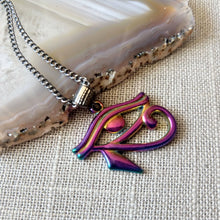 Load image into Gallery viewer, Electroplated Eye of Horus Necklace - Eye of Ra Pendant - Egyptian Jewelry