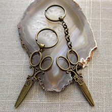 Load image into Gallery viewer, Beautician Scissors Keychain, Key Ring Fob Lanyard, Zipper Pull, Backpack or Purse Charms